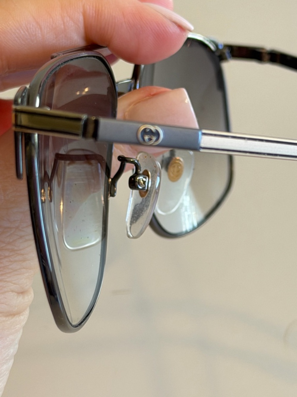 Authentic GUCCI Black/ silver Aviators - Picture 10 of 16